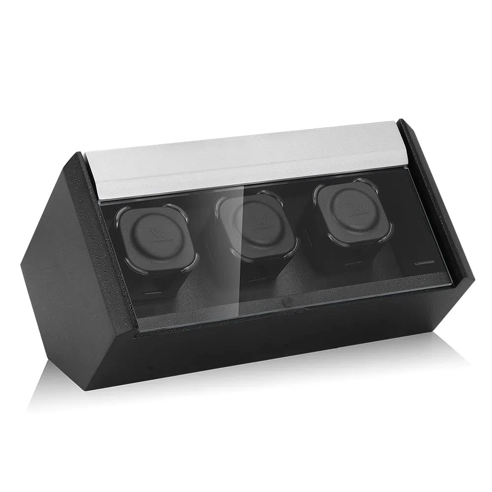Uhrenbeweger Carat für 3 Uhren Watch Winder for 3 Watches Black