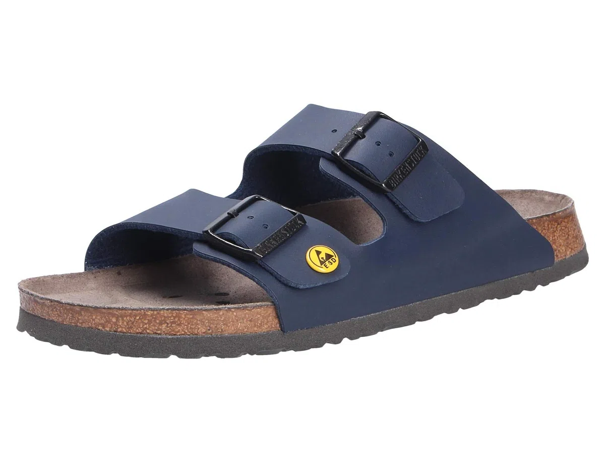 Birkenstock Arizona Birko-Flor ESD Unisex-Erwachsene Berufsschuh Arizona Antistatik Birko-Flor Weiss Gr. 36 - normales Fußbett