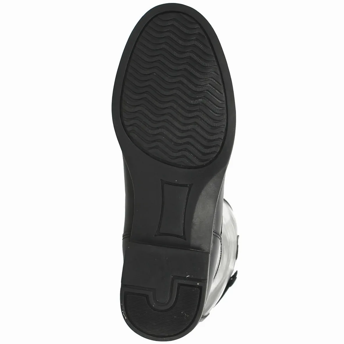 QHP Leder-Reitstiefel Julia für Kinder schwarz Normale Wadenweite (40)
