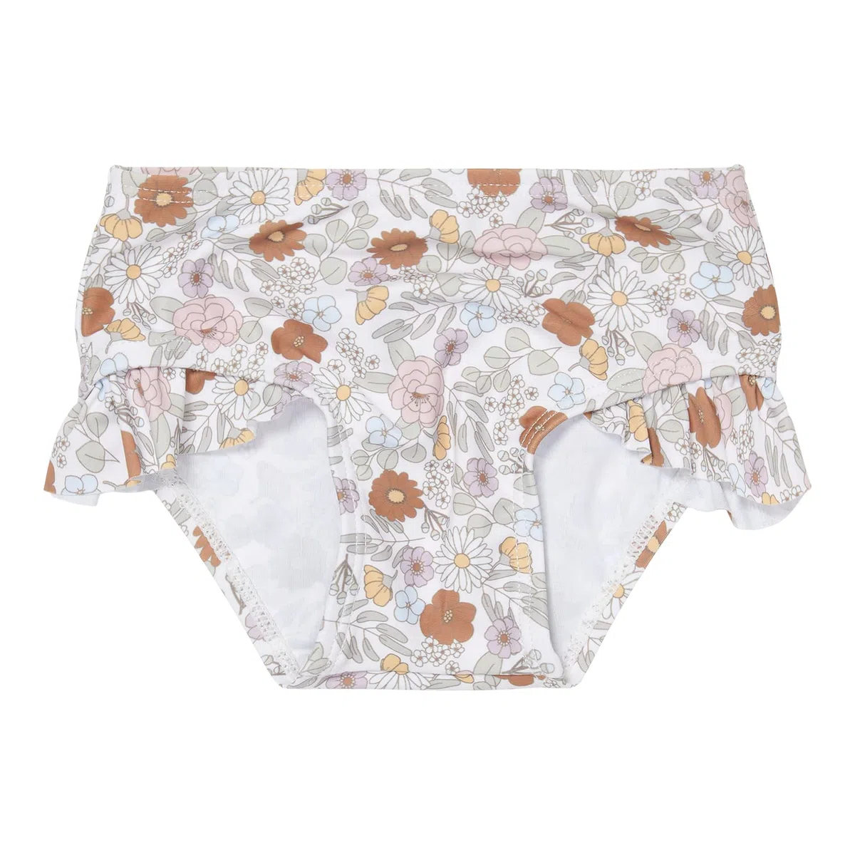 Little Dutch Bikinihose Badehose mit Rüschen für Kinder Mädchen (Gr. 98/104) - Vintage Little Flowers