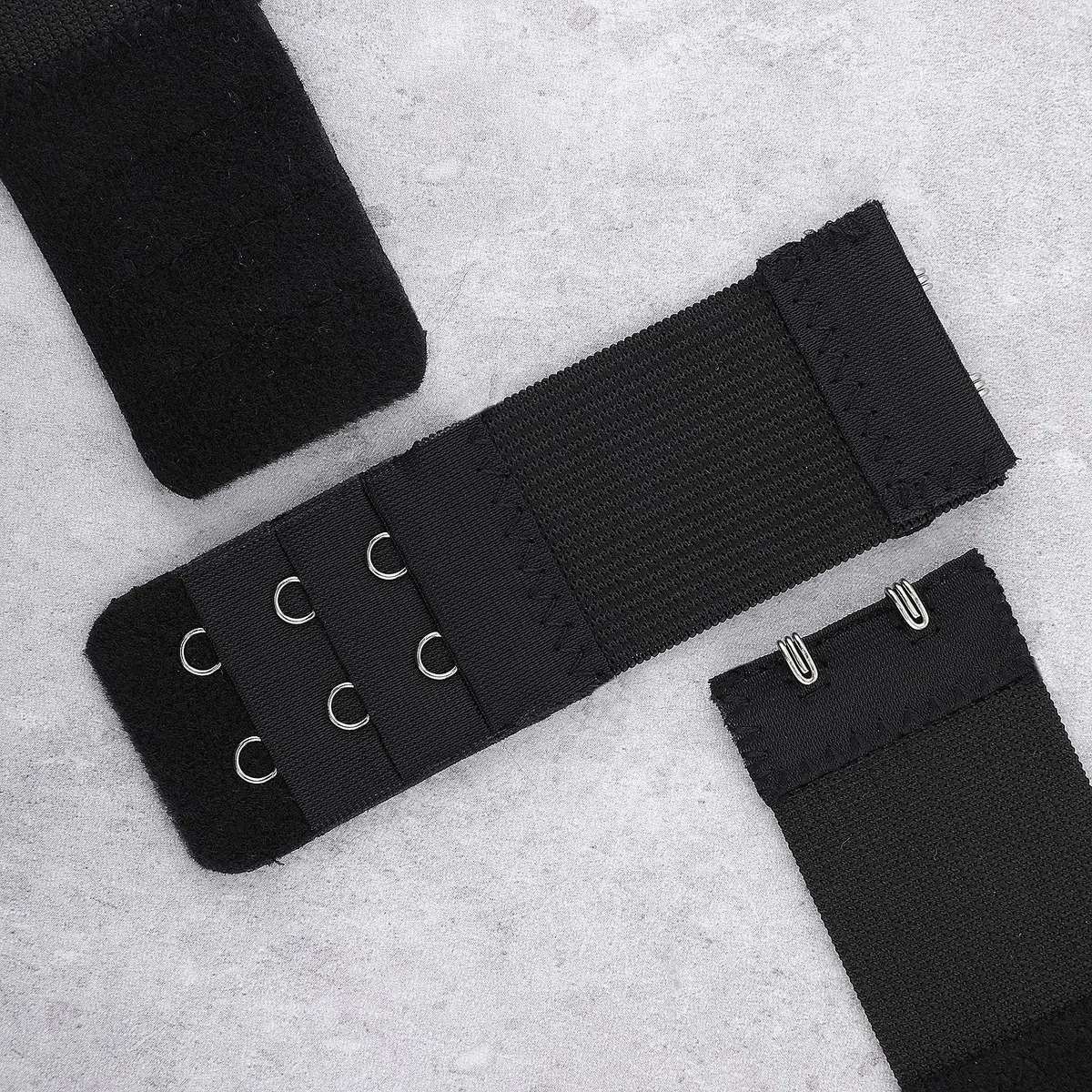Piriuuo 4 Stück BH Verlängerung, 9,7 x 3,2 cm Damen BH-Verlängerer BH Erweiterung 2 Haken 3 Reihen Elastische Unterwäsche Verlängerungsschnalle Weiches Polyester BH Verschluss Verlängerung