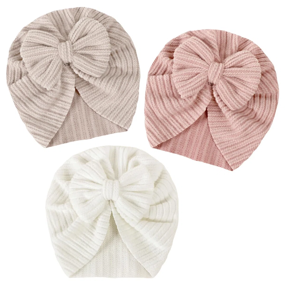 LECTNORE Neugeborenen-Babymütze, weiche, Dehnbare Baby-Turban-Mütze, Säuglings-Mädchen-Jungen-Mütze, Kindergarten-Krankenhaus-Mütze für Neugeborene, Kleinkinder