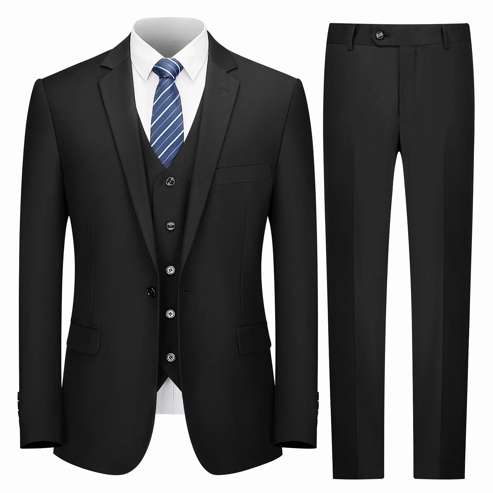 Cooper & Nelson Herren Cooper & Nelson 3-teilige Anzüge für Herren Tuxedo-Armlehne