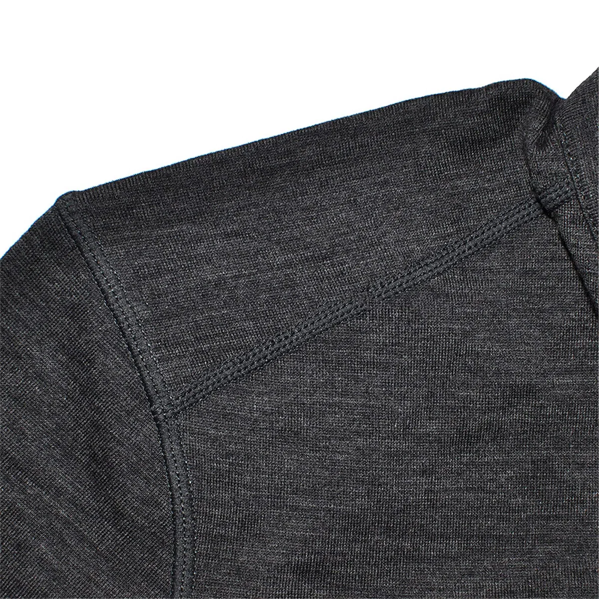 Henley Herren Wolljersey Basic Layer Langarm Top Out Door Warm Kleidung Hemd, marineblau, XL