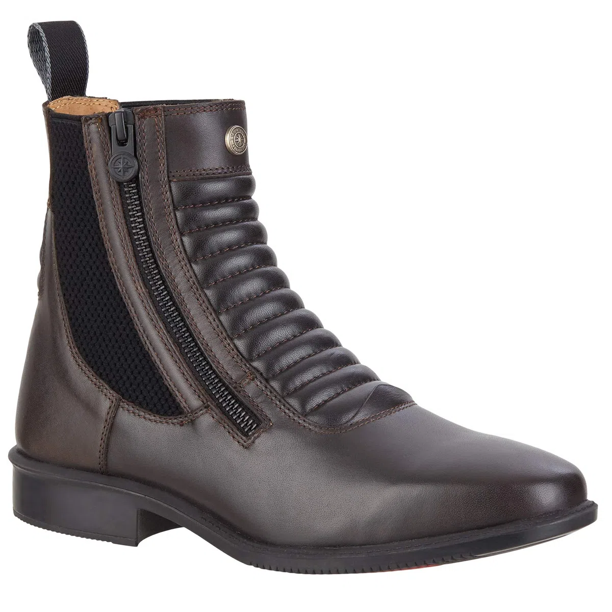 Reit-Stiefelette »LEGACY SZ MILANO« aus weichem Rindsleder | Designt in Italien | Reit-Schlupf-Schuh mit ULTIMA-RS Gummisohle | Komforteinlegsohle | Reißverschluss seitlich | Schwarz, Braun