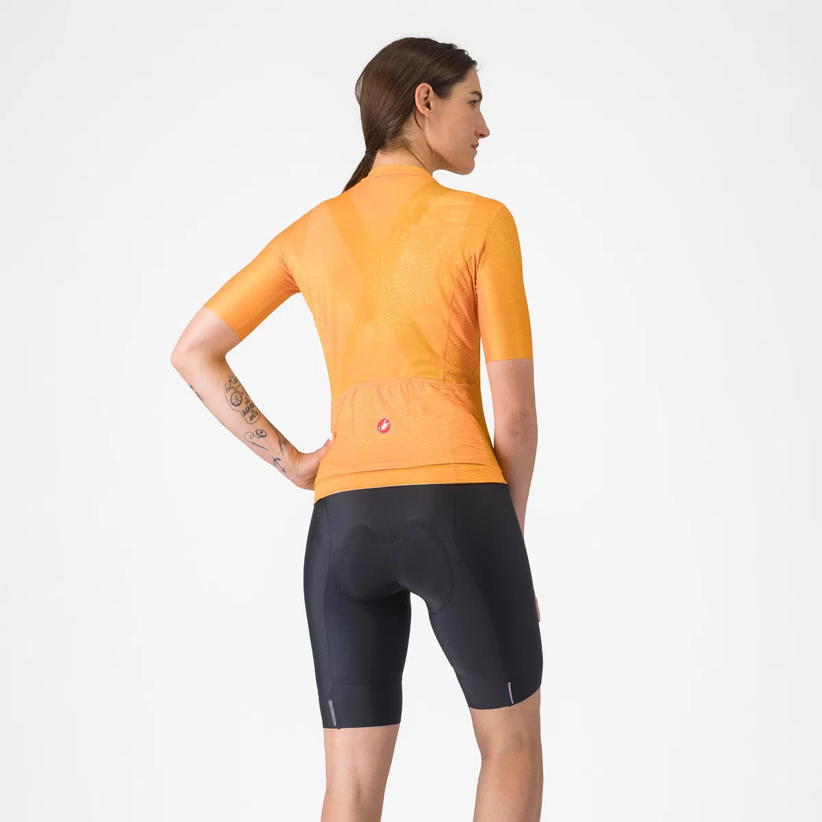 CASTELLI Prima 2 DT Trägerhose für Damen, Endurance-Shorts für Rennrad und Gravel-Biking, Sitzpolster und reflektierende Reiter mit hoher Sichtbarkeit