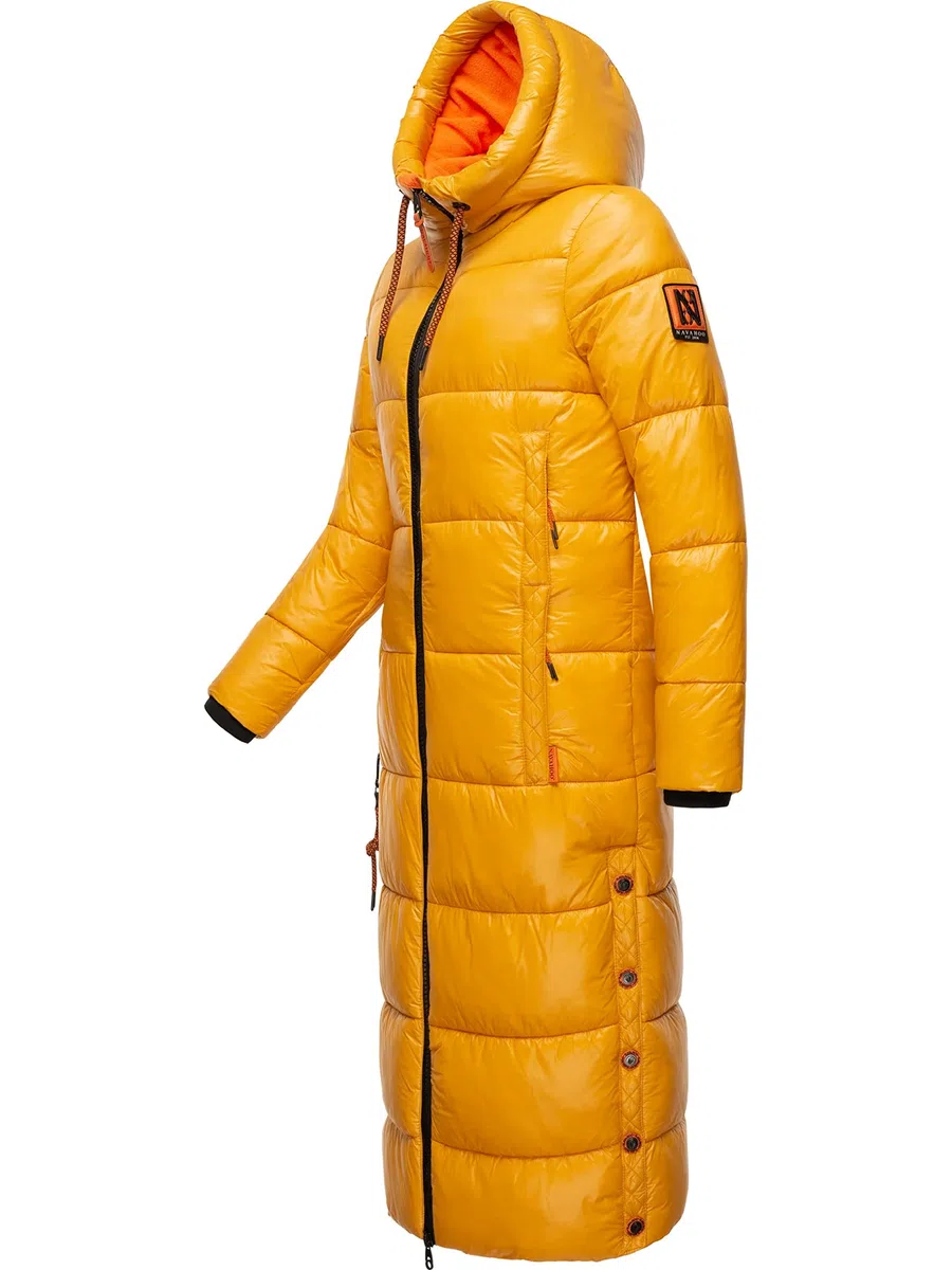 Navahoo Damen warmer Winter Steppmantel mit Kapuze Schmuseengel XS-XXL