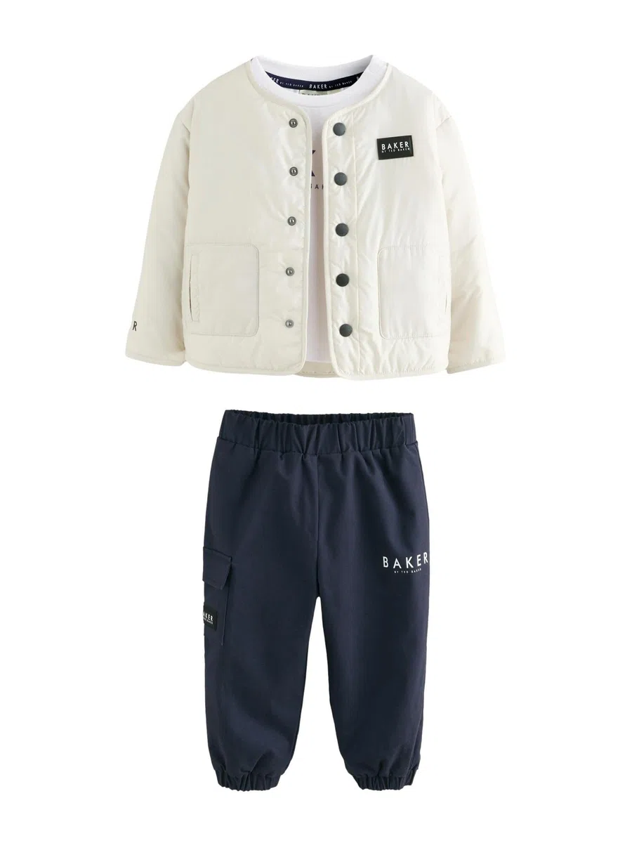 Baby Jungen Bomberjacke, T-Shirt und Jogginghose, Set