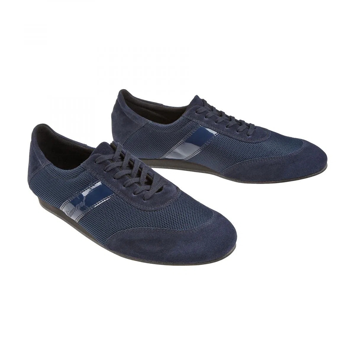Diamant Herren Tanz Sneakers 192-425-582-V - Veloursleder/Mesh Navy-Blau - 1,5 cm Keilabsatz - VarioSpin Sohle - Made in Germany