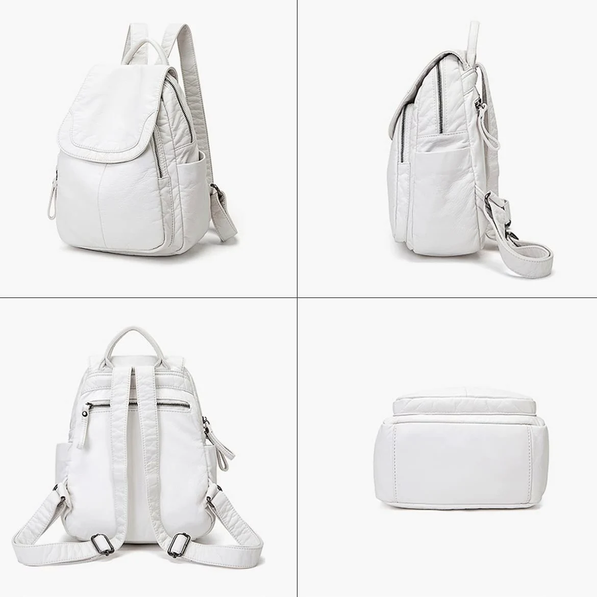 BUKESIYI Damen Tasche Rucksack Handtasche Frauen backpack Klein Anti Diebstahl Schulrucksack Laptop Weekender PU Leder DE78179