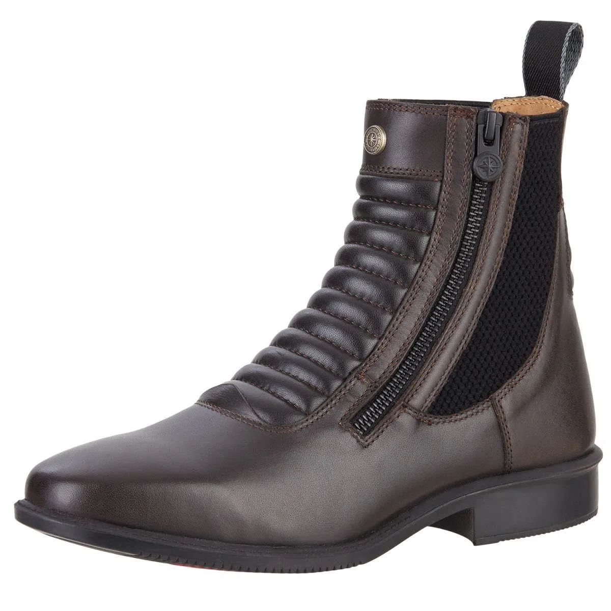 Reit-Stiefelette »LEGACY SZ MILANO« aus weichem Rindsleder | Designt in Italien | Reit-Schlupf-Schuh mit ULTIMA-RS Gummisohle | Komforteinlegsohle | Reißverschluss seitlich | Schwarz, Braun