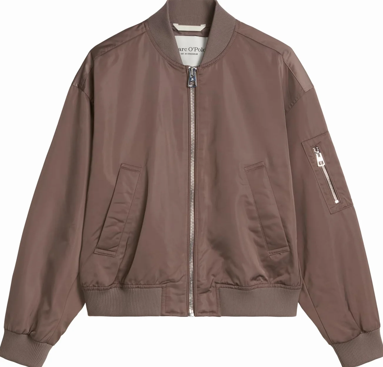 Marc O'Polo Blouson im Aviator-Stil Regular aus recyceltem Shiny-Polyester-Twill