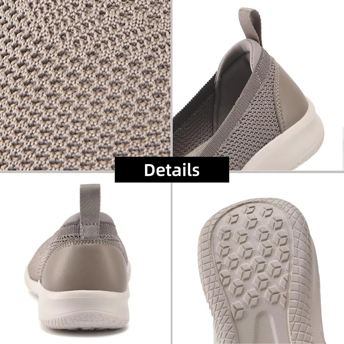konhill Slipper & Mokassins für Damen, Sportschuhe, Leichte Slip On Sneakers Mesh Flache Schuhe Trainers