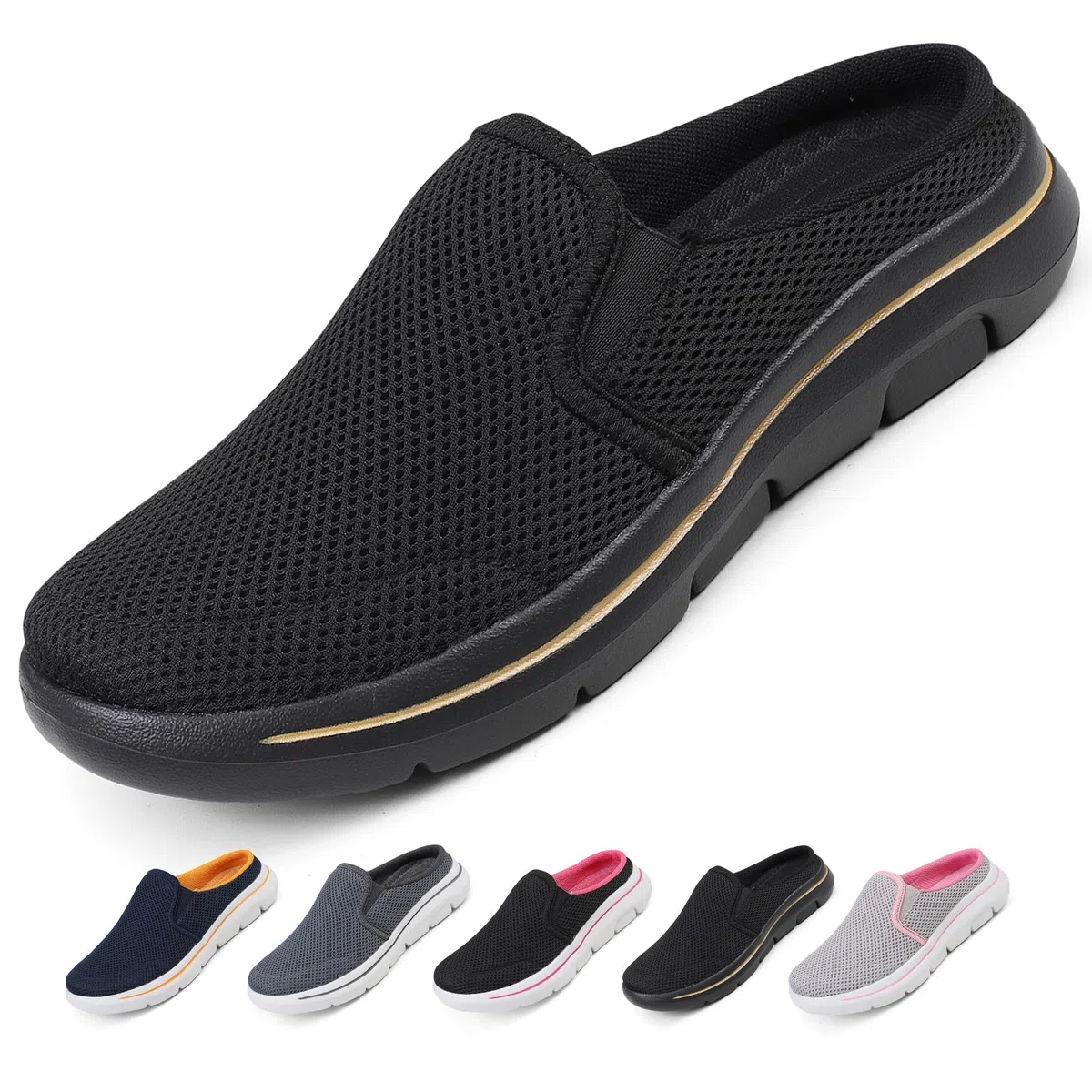 Hausschuhe Damen Herren Clogs Slip On Pantoletten Atmungsaktive rutschfeste Schlappen Gr.35-48