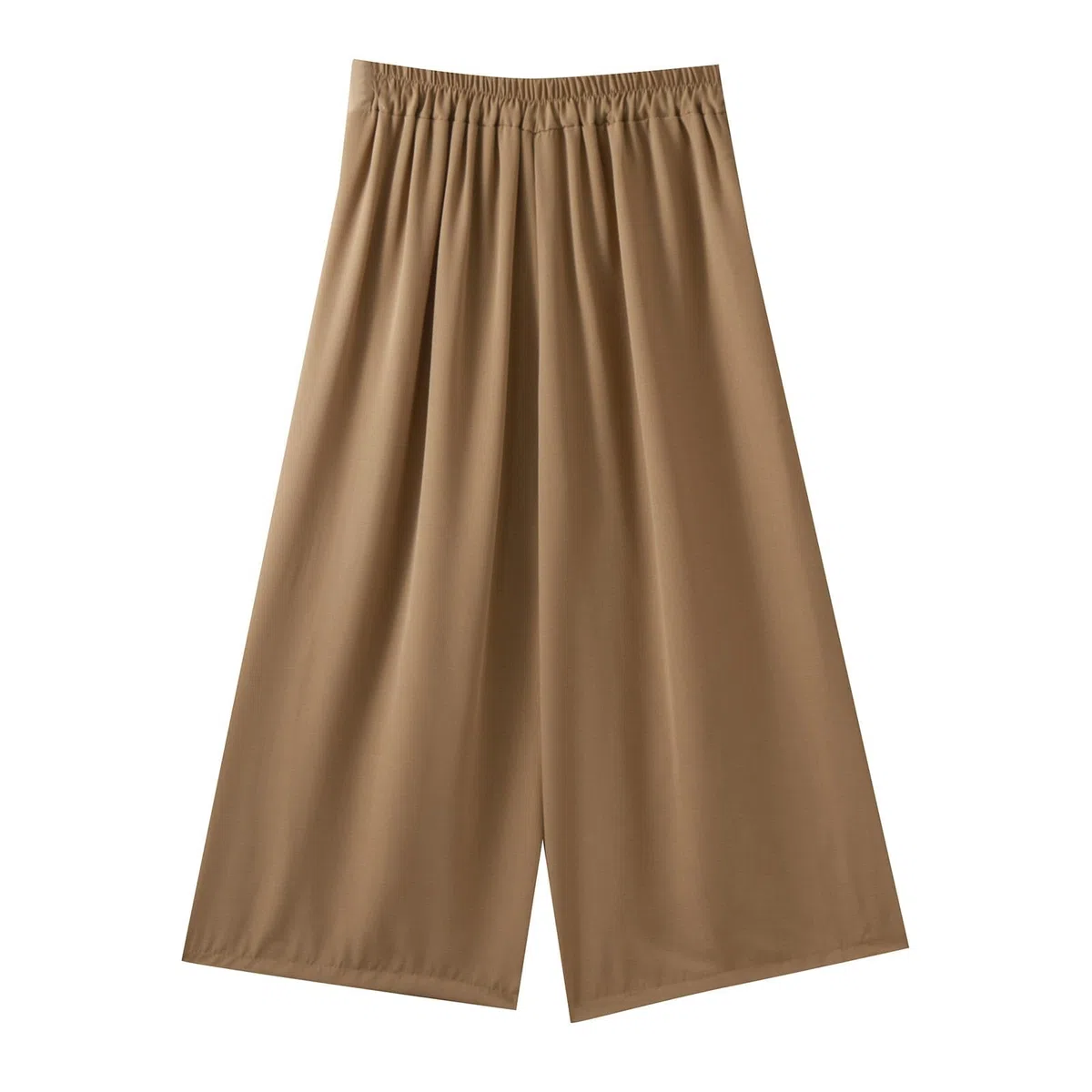 Weite Hose Damen 3/4 Sommerhose Damen Leicht Caprihose Damen Sommer Weite Bein Hosen High Waist Capri Stoffhose mit Gummizug Locker Dreiviertel Freizeithose Culotte Arbeitshose
