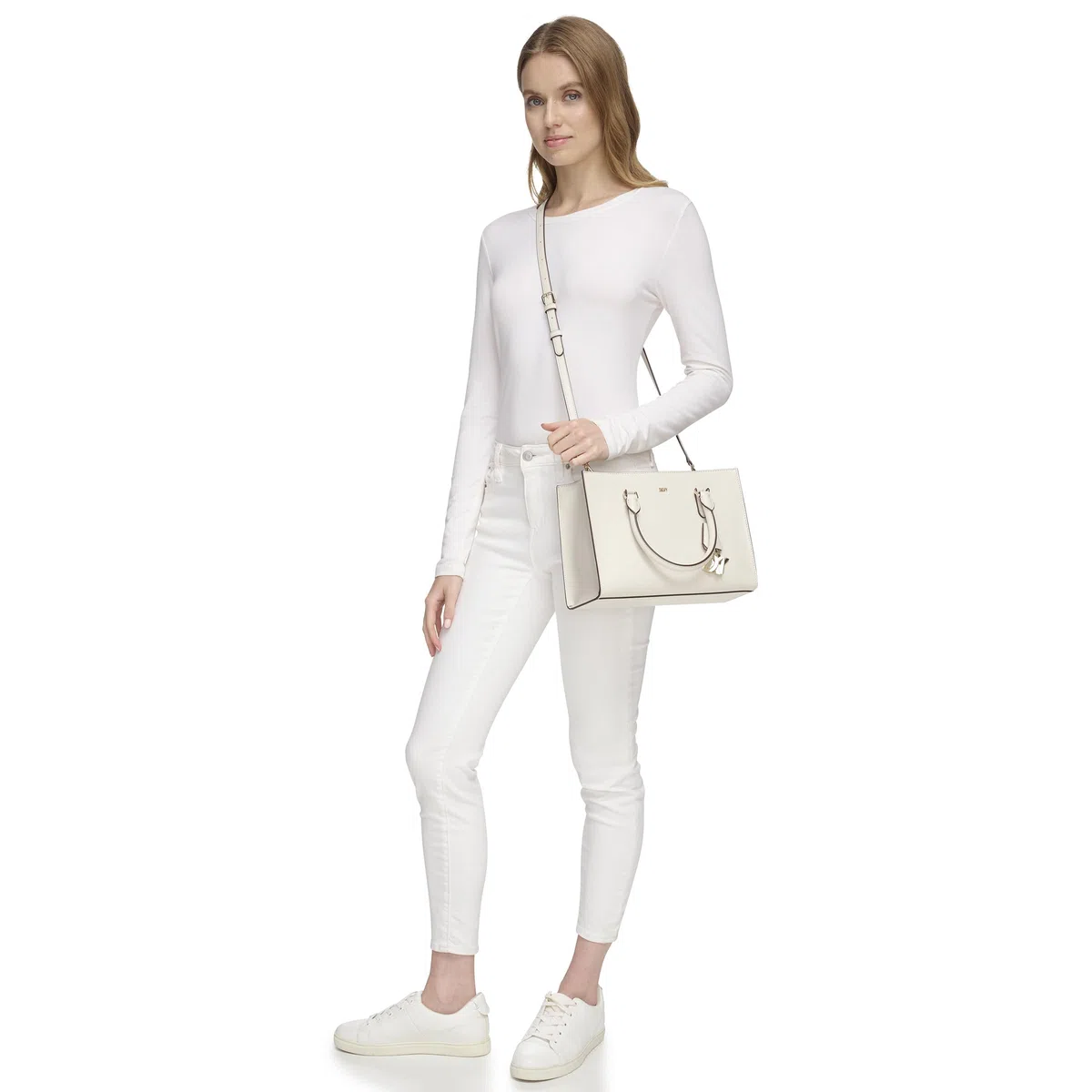 DKNY Perri Satchel With Logo Charm Ranzen