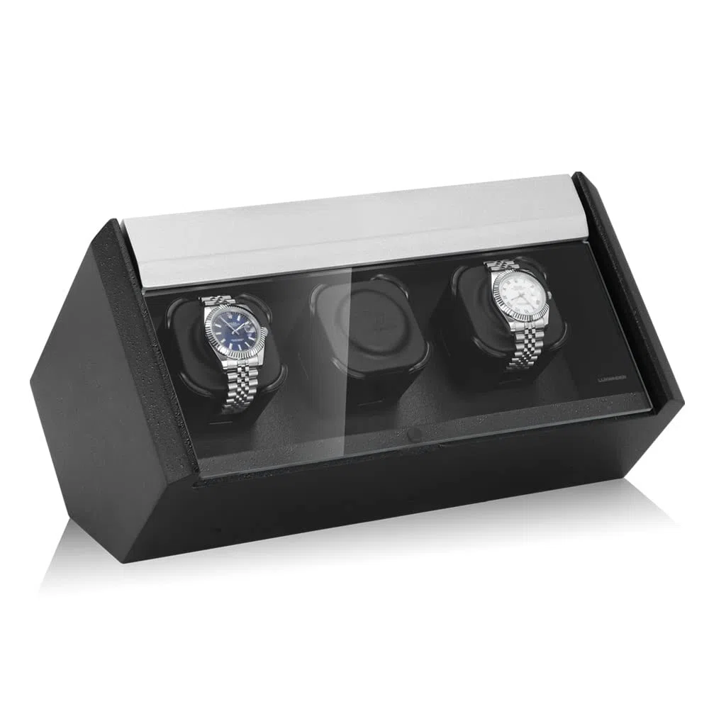 Uhrenbeweger Carat für 3 Uhren Watch Winder for 3 Watches Black