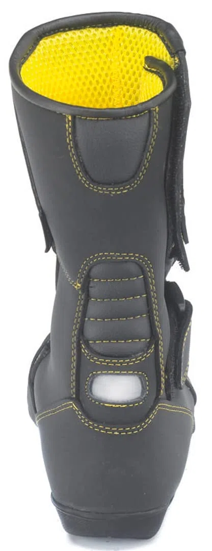 Kochmann Kinder Motorradstiefel 39 schwarz gelb Rindleder wasserdicht winddicht