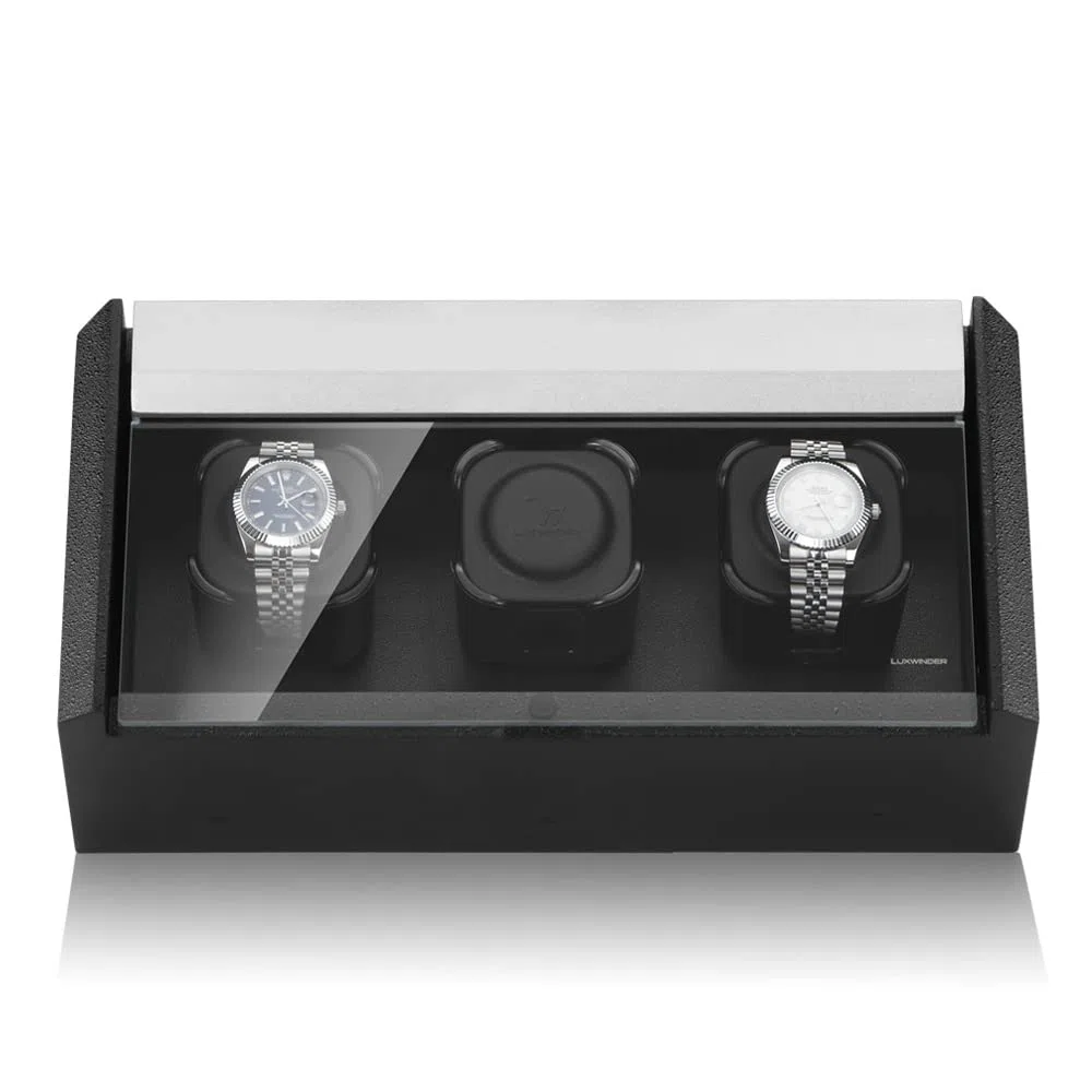 Uhrenbeweger Carat für 3 Uhren Watch Winder for 3 Watches Black