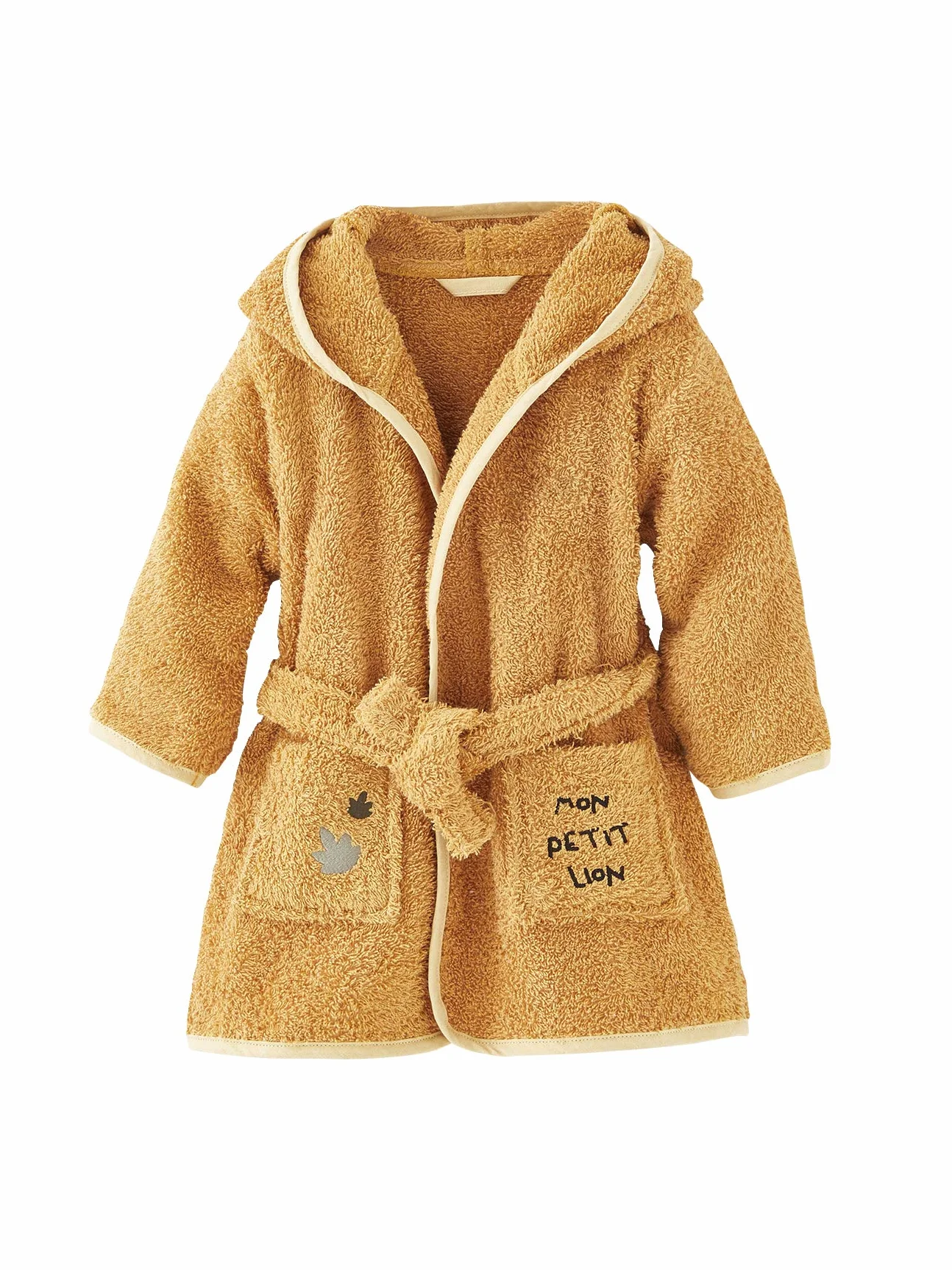 Vertbaudet Baby Bademantel LÖWE senfgelb 80