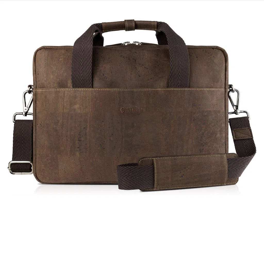 Corkor Veganer Kurier Handtasche Messenger Aktentasche Laptoptasche Korkleder