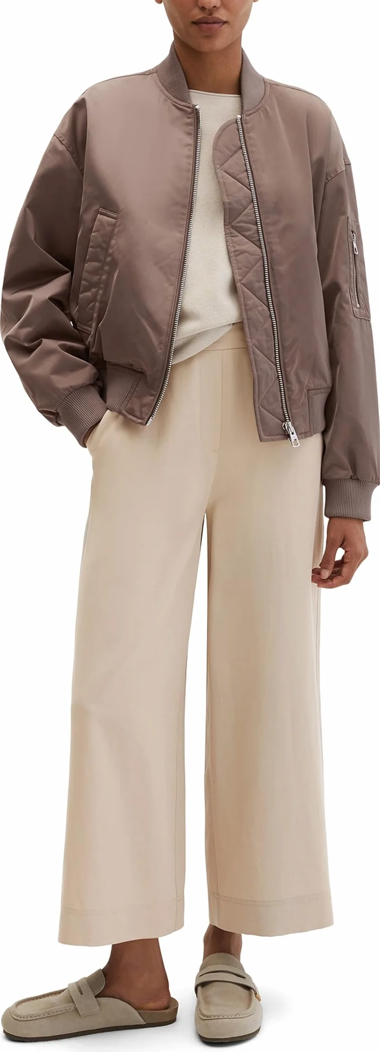 Marc O'Polo Blouson im Aviator-Stil Regular aus recyceltem Shiny-Polyester-Twill