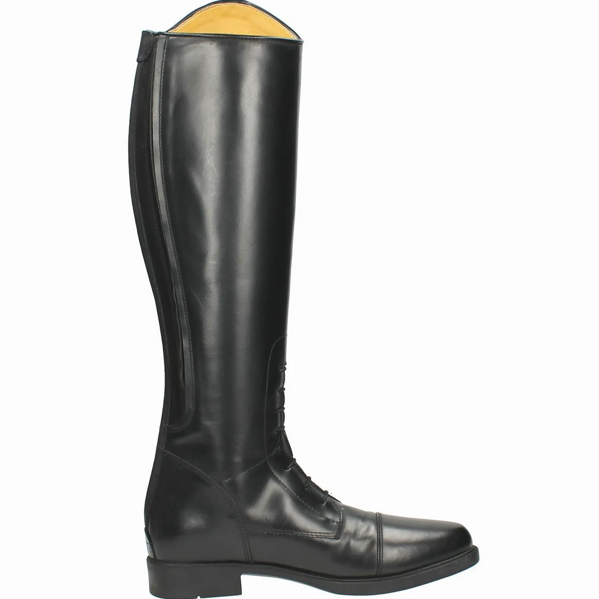 QHP Leder-Reitstiefel Julia für Kinder schwarz Normale Wadenweite (40)