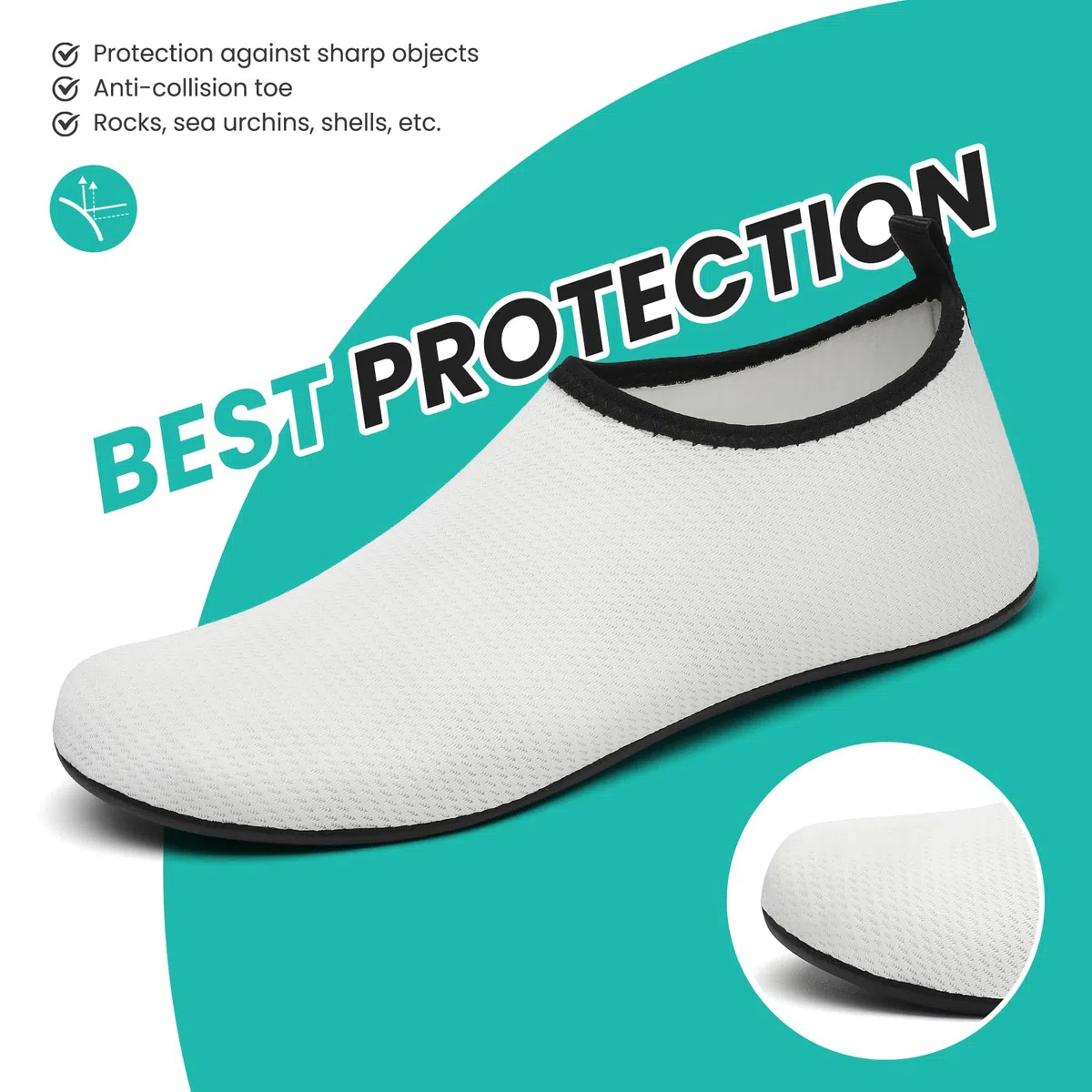 BARFULKER Badeschuhe Damen Herren Wasserschuhe Schnell Trocknend Schwimmschuhe Leicht Aquaschuhe rutschfeste Strandschuhe Surfschuhe Barfußschuhe