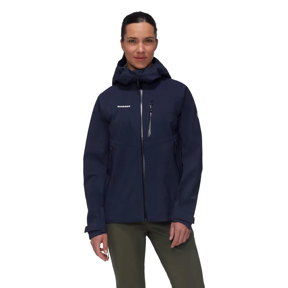 Mammut Alto Guide HS Hooded Jacket Women | Hardshelljacke, Outdoor Jacke für Damen, Funktionsjacke, Winddicht, Wasserdicht & Atmungsaktiv, 20.000 mm Wassersäule | Navy, M