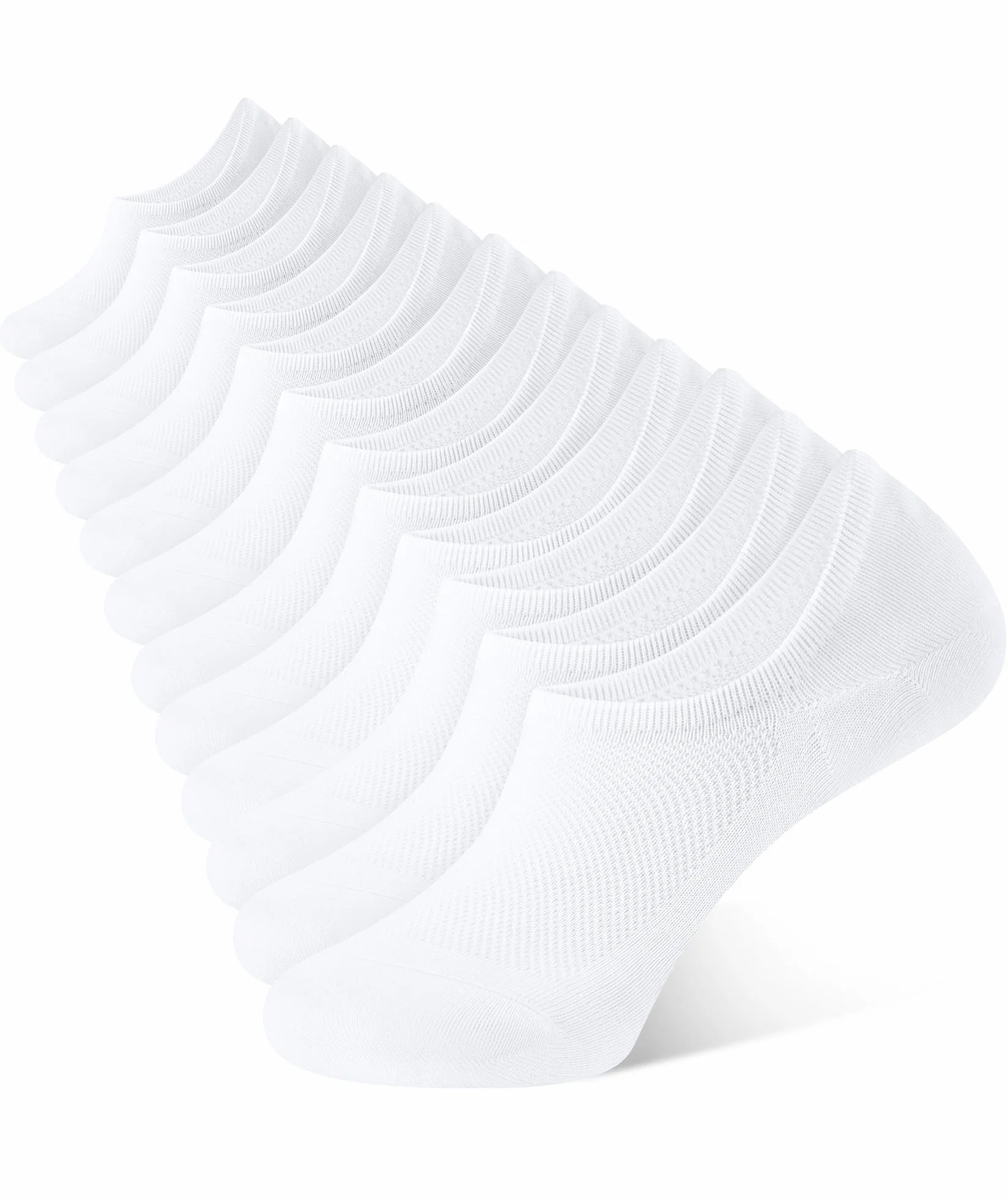 CLOSEMATE 6 Paar Füßlinge Damen Herren Rutschfestes Silikon und Atmungsaktives Mesh Baumwolle Sneaker Socken Weiche und Bequeme Unsichtbare Socken Elastische 168-Nadel