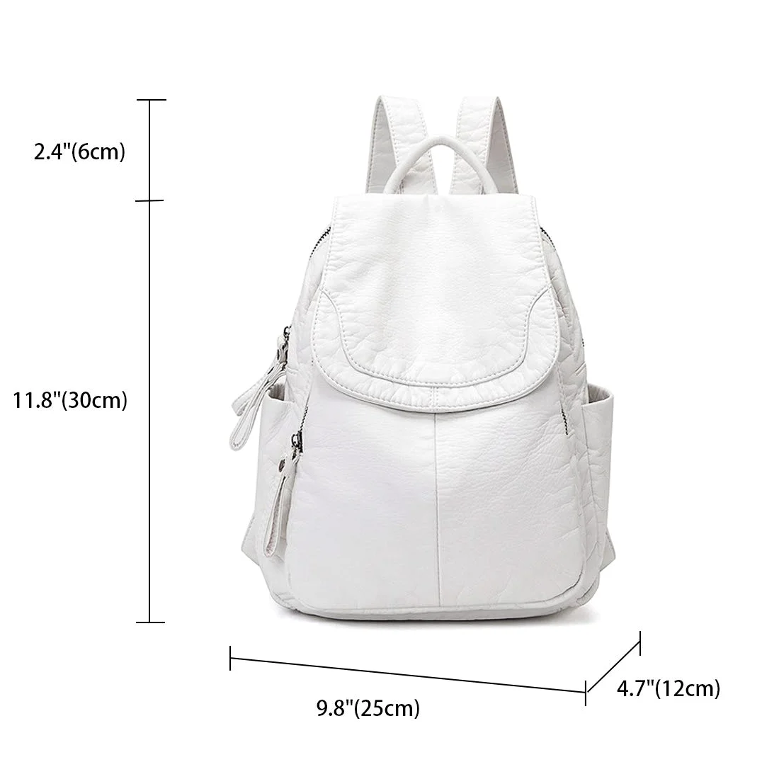 BUKESIYI Damen Tasche Rucksack Handtasche Frauen backpack Klein Anti Diebstahl Schulrucksack Laptop Weekender PU Leder DE78179