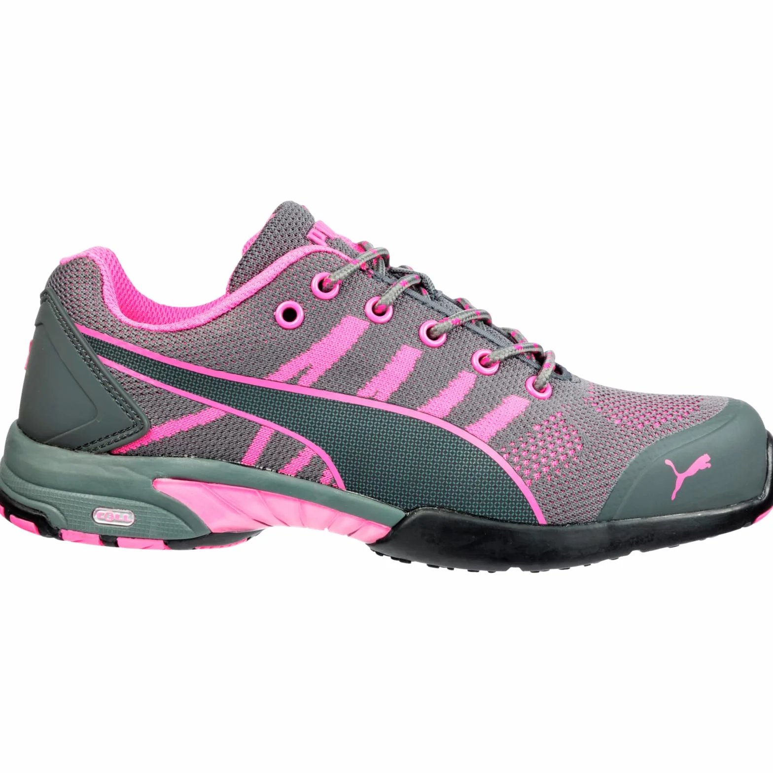 PUMA SAFETY Celerity Knit Blue wns low S1 hro src Arbeitsschuh Sicherheitsschuh Stahlkappe Durchtrittschutz hitzebeständig rutschhemmung vegan Damen