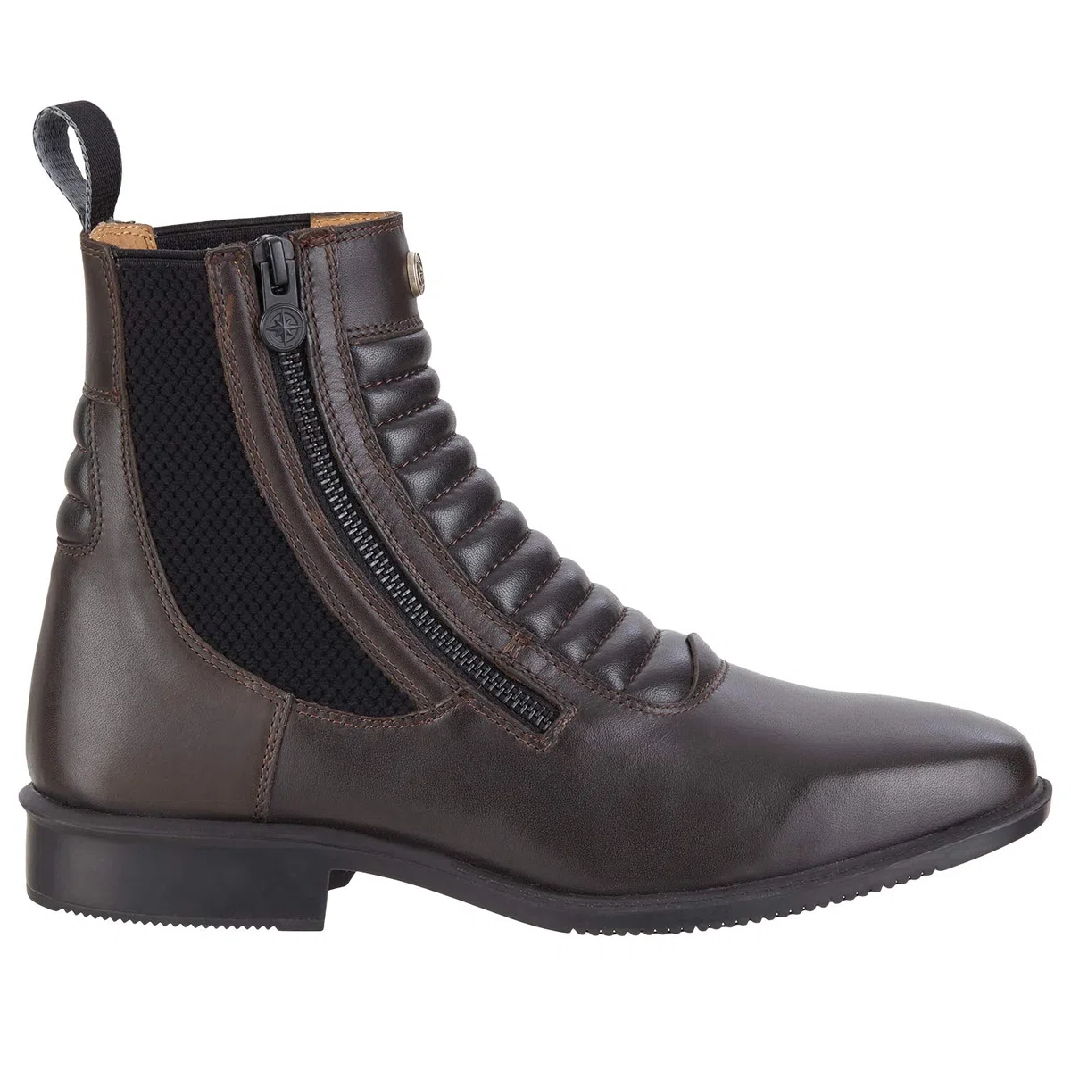 Reit-Stiefelette »LEGACY SZ MILANO« aus weichem Rindsleder | Designt in Italien | Reit-Schlupf-Schuh mit ULTIMA-RS Gummisohle | Komforteinlegsohle | Reißverschluss seitlich | Schwarz, Braun